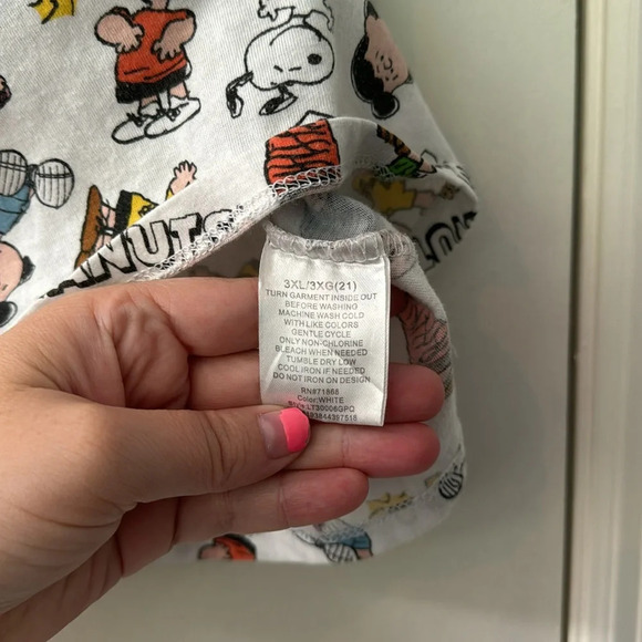 Plus Size Peanuts Character Lightweight T-Shirt Size 3XL - Picture 4 of 6